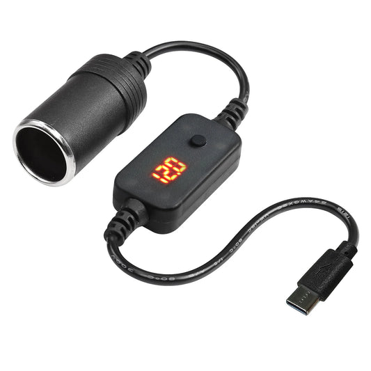 USB-C to Cigarette Lighter Socket Adapter